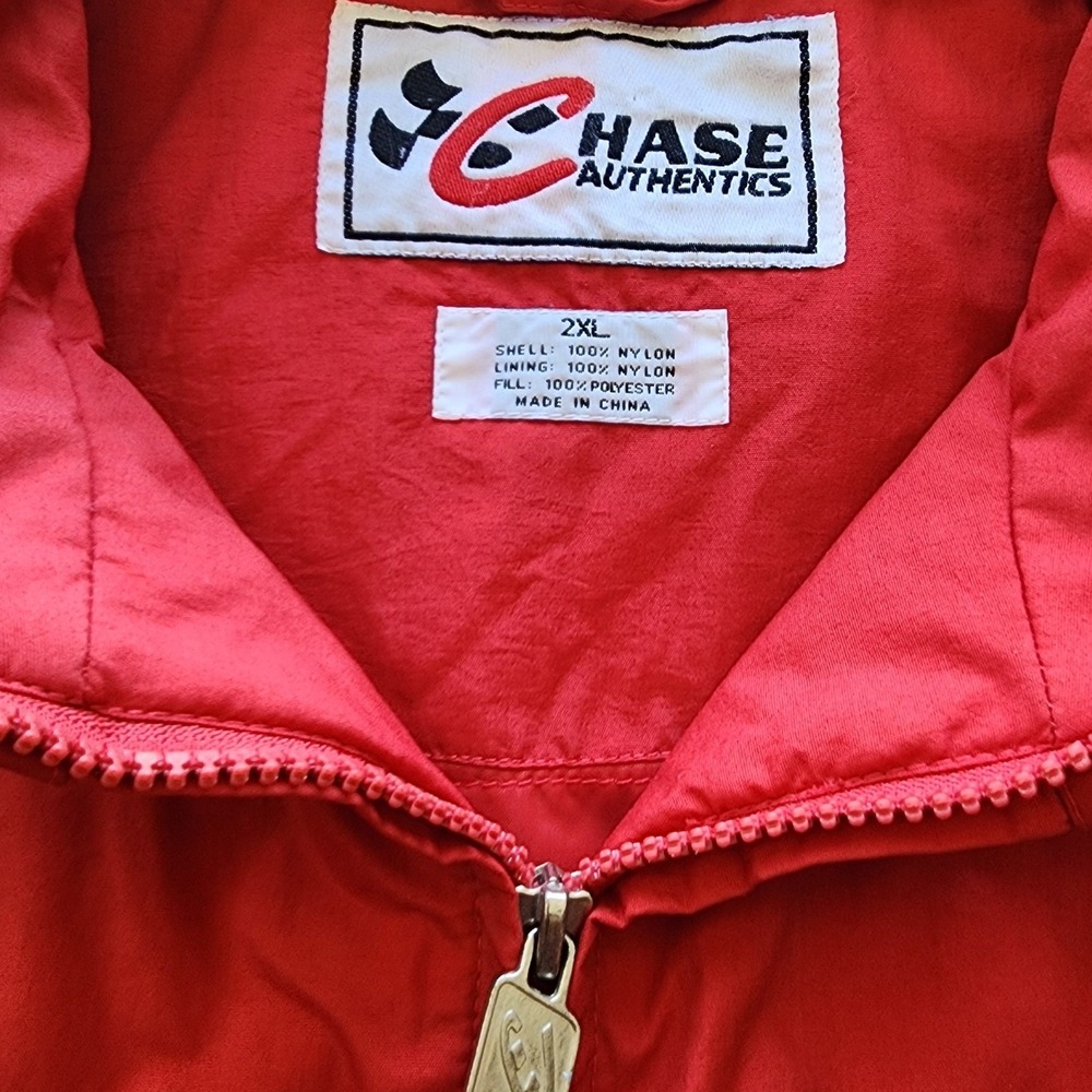VTG Chase Authentics Jeff Gordon DuPont NASCAR Flame Jacket 2XL streetwear Y2K - Picture 6 of 12